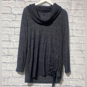 White House Black Market Dark Gray Cowl Neck Sweater
